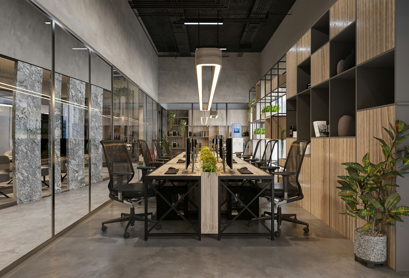Modern Gulf boardroom interior with natural light — Arabic governance brandable, GRC boardroom