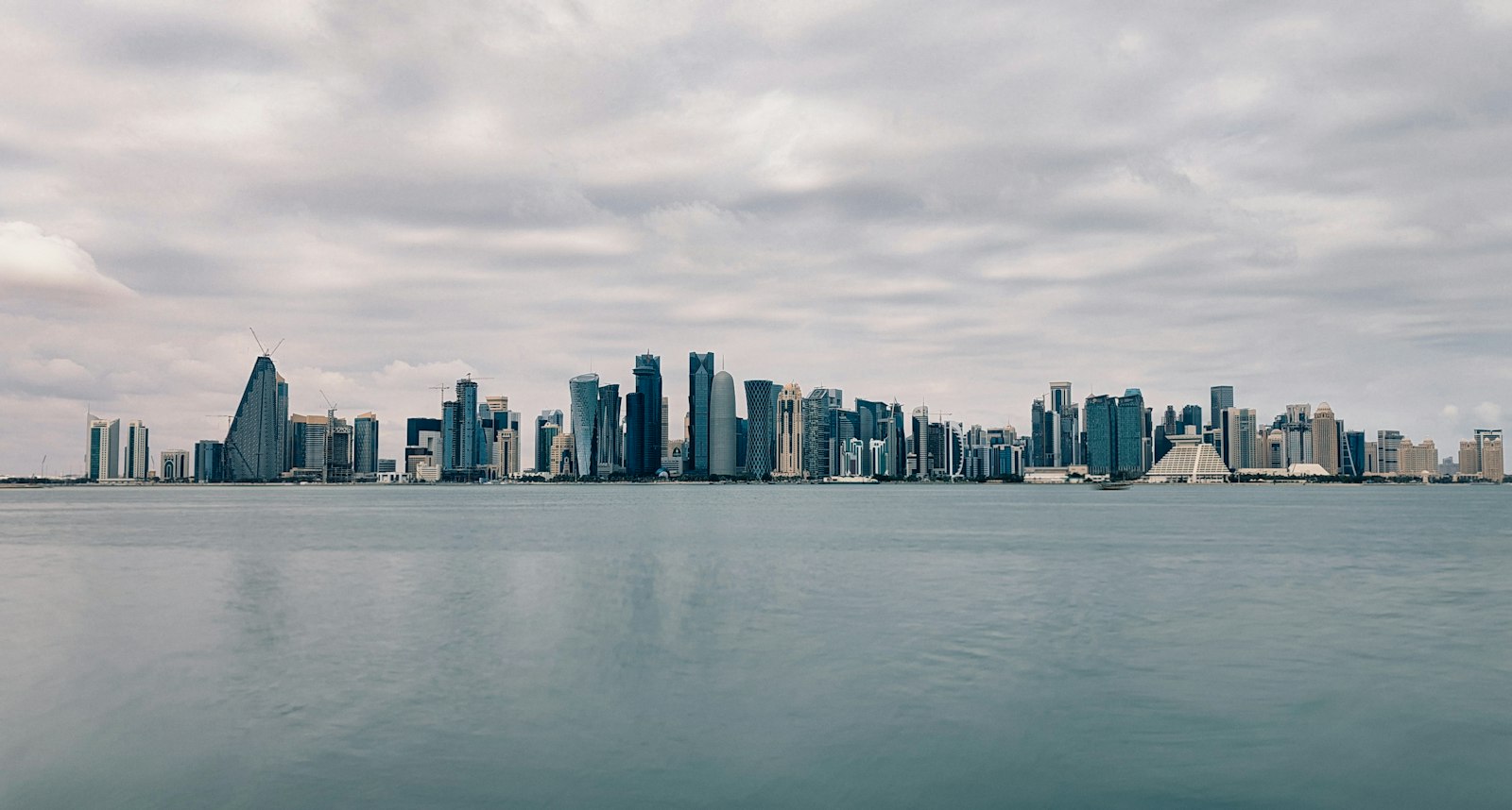 Doha skyline from the water — Qatar PropTech / keys brand